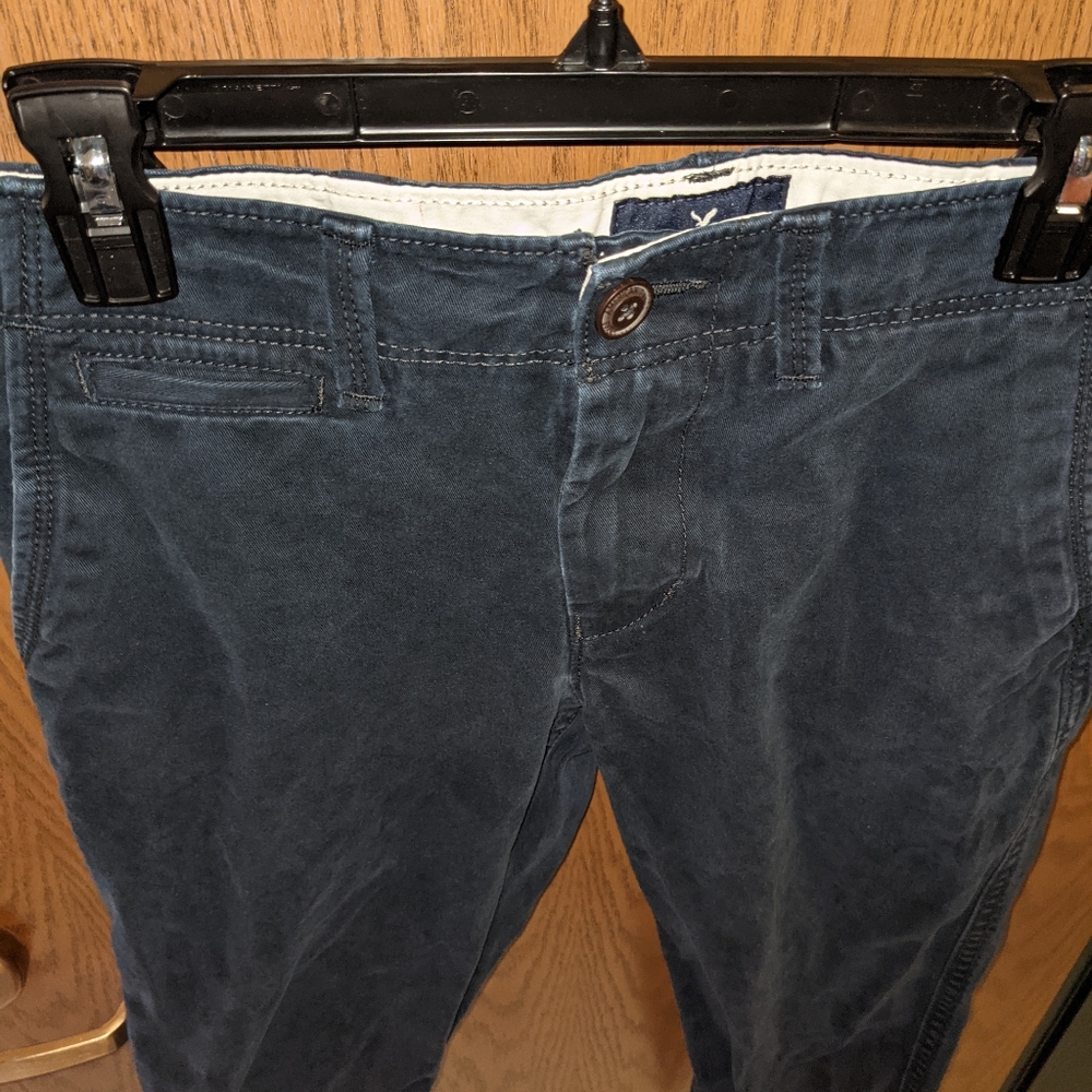 American Eagle chinos 28x30 navy blue pants sharp